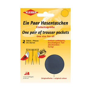 Kleiber Quick Ein Paar Hosentaschen zum Aufbügeln