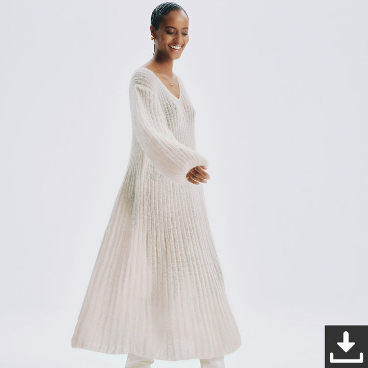 Lana Grossa Pattern Langes Kleid Strickset - Lana Grossa (PDF) bei bei bei bei bei bei bei bei bei bei bei Lieblingsgarn