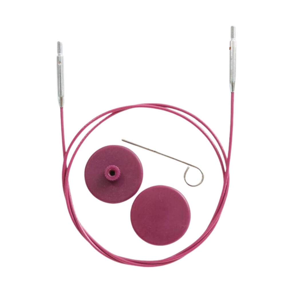 KnitPro Nadelseil Edelstahl purple 40 cm - 150 cm bei bei bei bei bei bei bei bei bei bei bei bei Lieblingsgarn