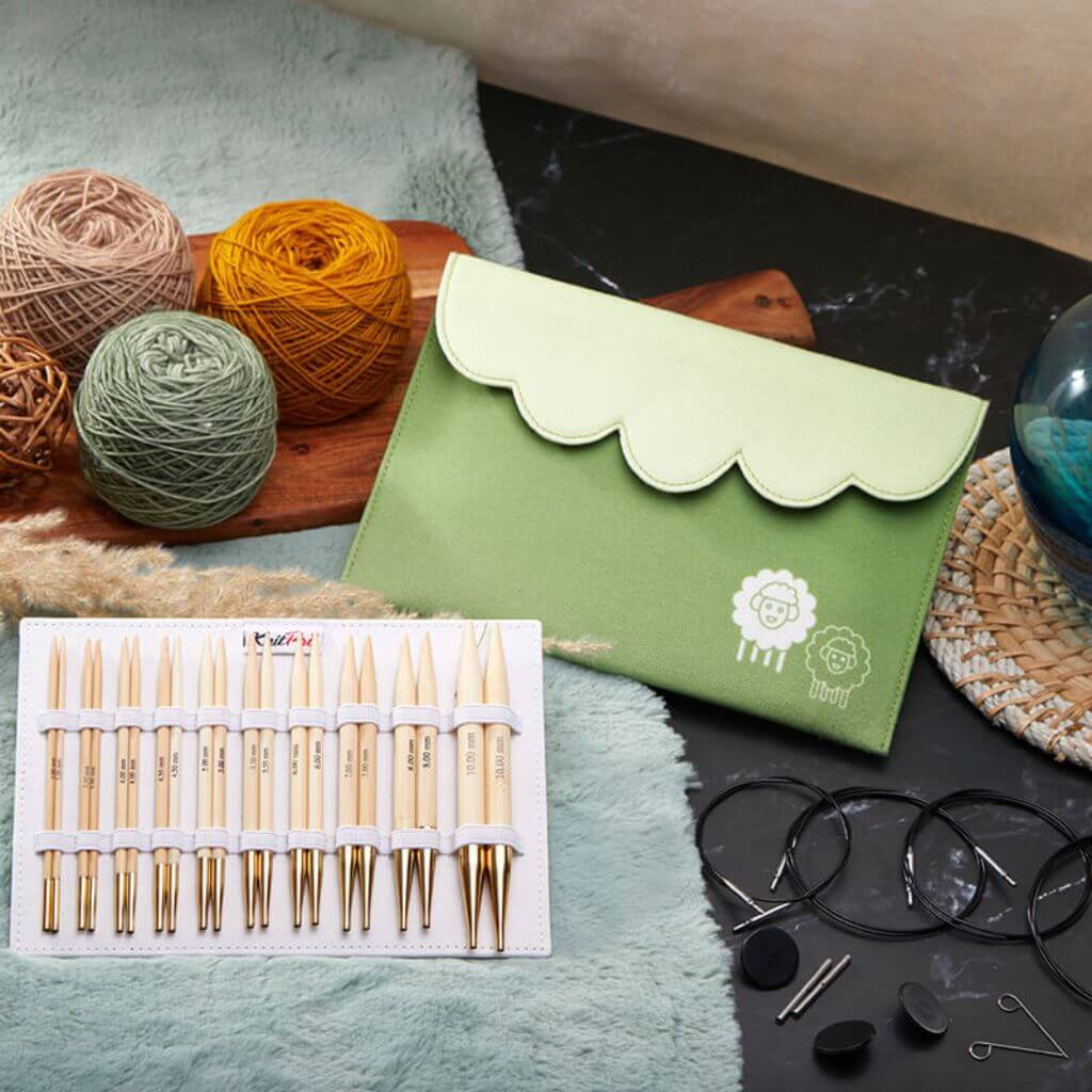 KnitPro Bamboo Deluxe Nadelspitzen Set bei bei bei bei bei bei bei bei bei bei bei bei bei Lieblingsgarn