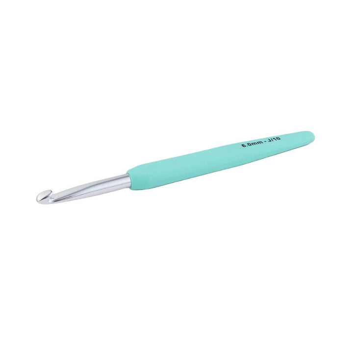 KnitPro Waves Häkelnadel 2.0 mit Softgriff, Farbe 6 – Metall bei Lieblingsgarn