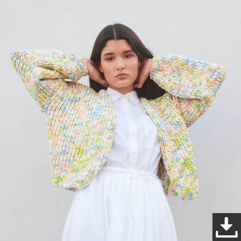 Lana Grossa Pattern Kurzer Cardigan Strickanleitung - Lana Grossa (PDF) bei bei bei bei bei bei bei bei bei bei Lieblingsgarn