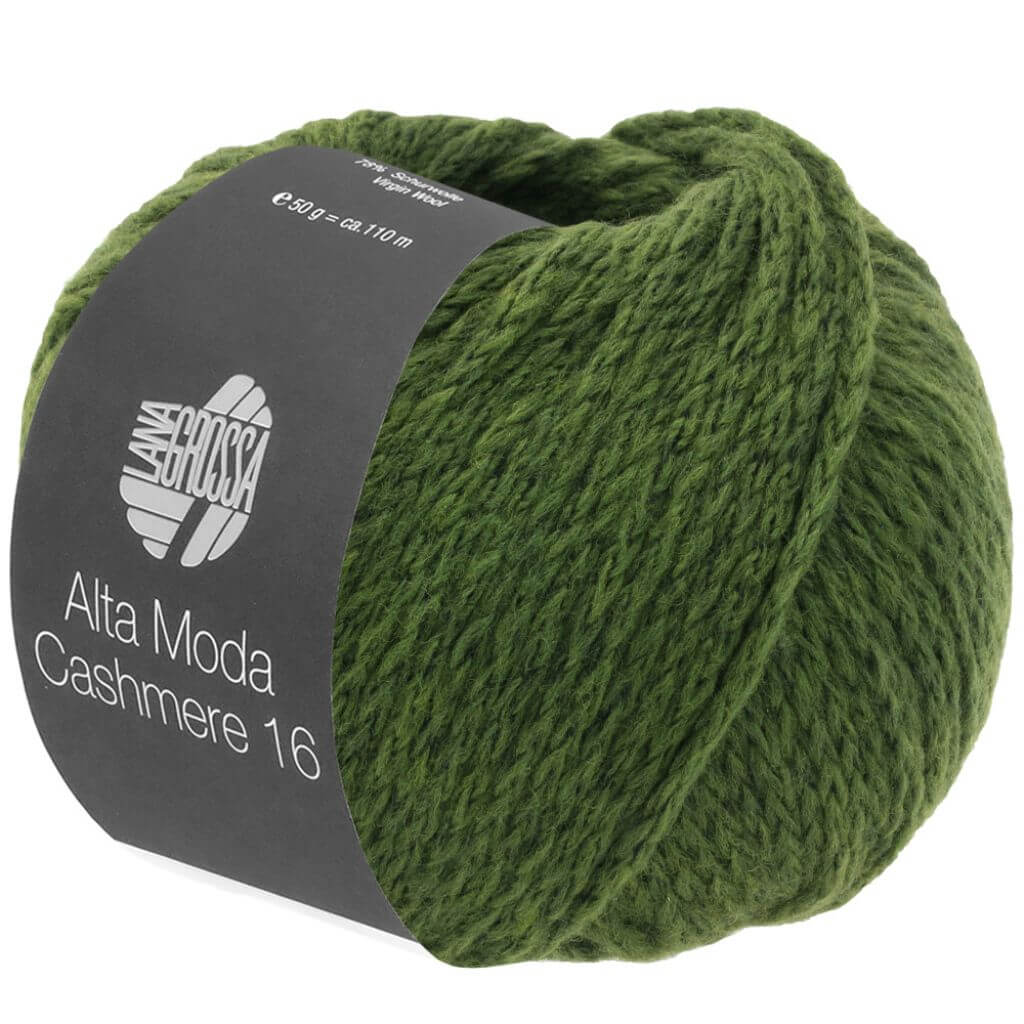 Lana Grossa Alta Moda Cashmere 16 50g, Farbe 90 Dunkelgrün – Kaschmir, Merino und Polyamid bei Lieblingsgarn