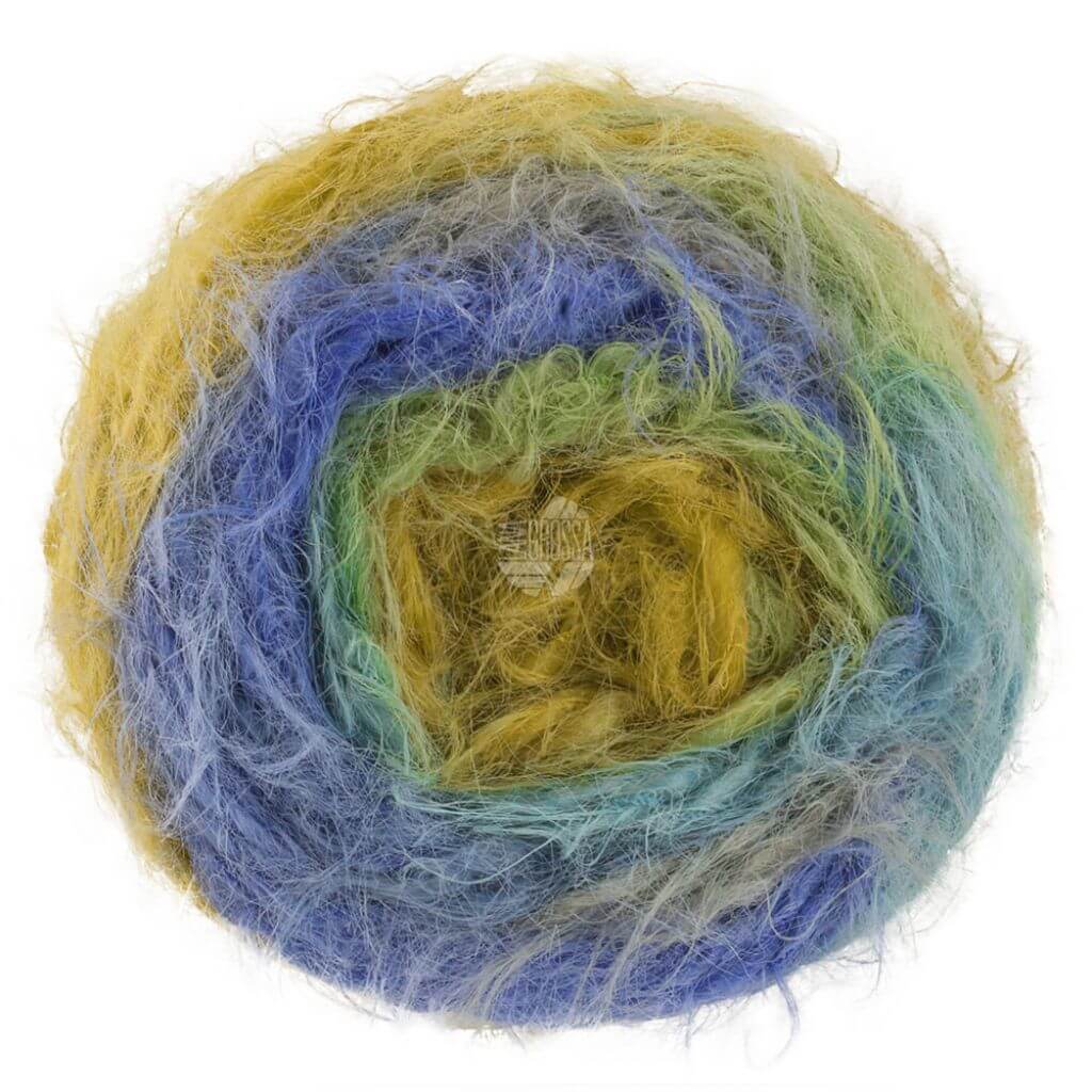 Lana Grossa Basta Mista, Farbe 101 Senf/Lindgrün/Royal/Jeans/Grau/Mausgrau – Schurwolle und Synthetik bei Lieblingsgarn