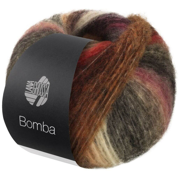 Lana Grossa Bomba, Farbe 8 Ziegel /Graurot/Graubraun/Anthrazit/Dunkelgrau/Oliv/Graugrün – Merino und bei Lieblingsgarn