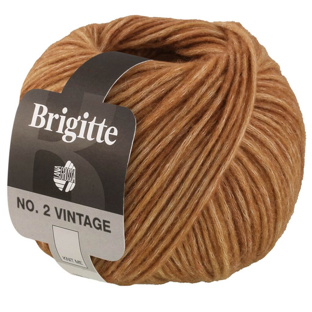 Lana Grossa Brigitte No.2 Vintage, Farbe 202 Camel meliert – Baumwolle, Merino und Seide bei Lieblingsgarn