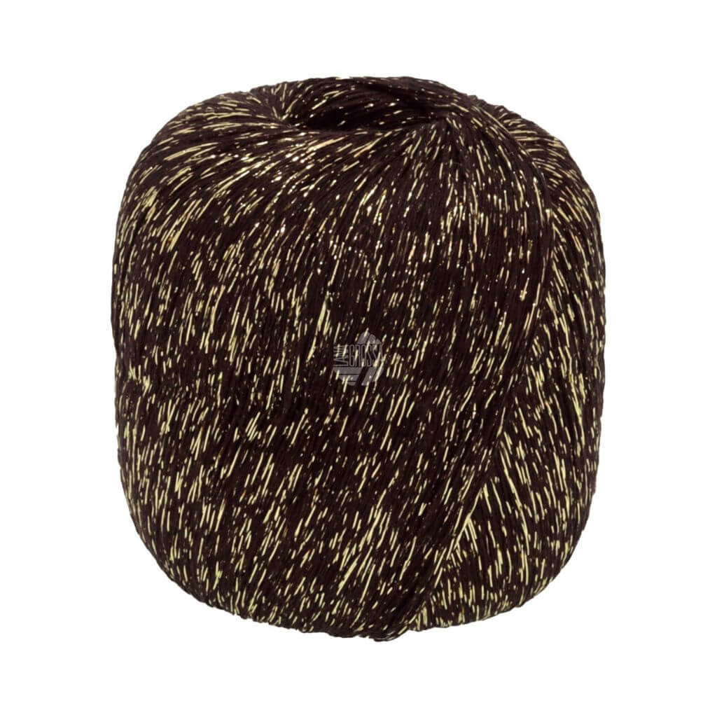 Lana Grossa Brillino, Farbe 33 Schwarz/Gold – Metall und Viskose bei Lieblingsgarn