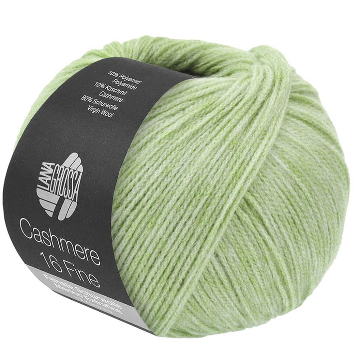 Lana Grossa Cashmere 16 Fine 50 g, Farbe 67 Weißgrün – Kaschmir, Merino und Polyamid bei Lieblingsgarn