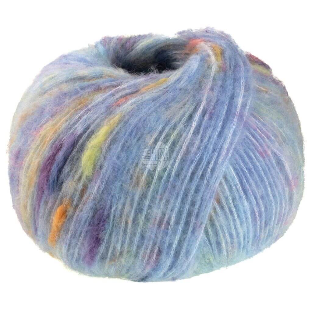 Lana Grossa Cassata, Farbe 5 Hellblau/Pink/Gelb/Orange/Blaulila – Baumwolle, Schurwolle und Synthetik bei Lieblingsgarn