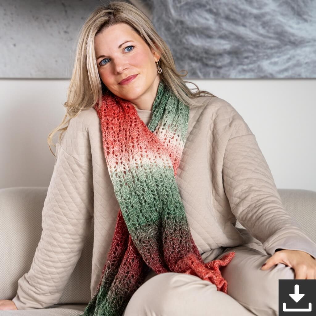 Lana Grossa Weihnachtlicher Schal Strickset - Lana Grossa (PDF) bei bei bei bei bei bei bei bei bei bei Lieblingsgarn