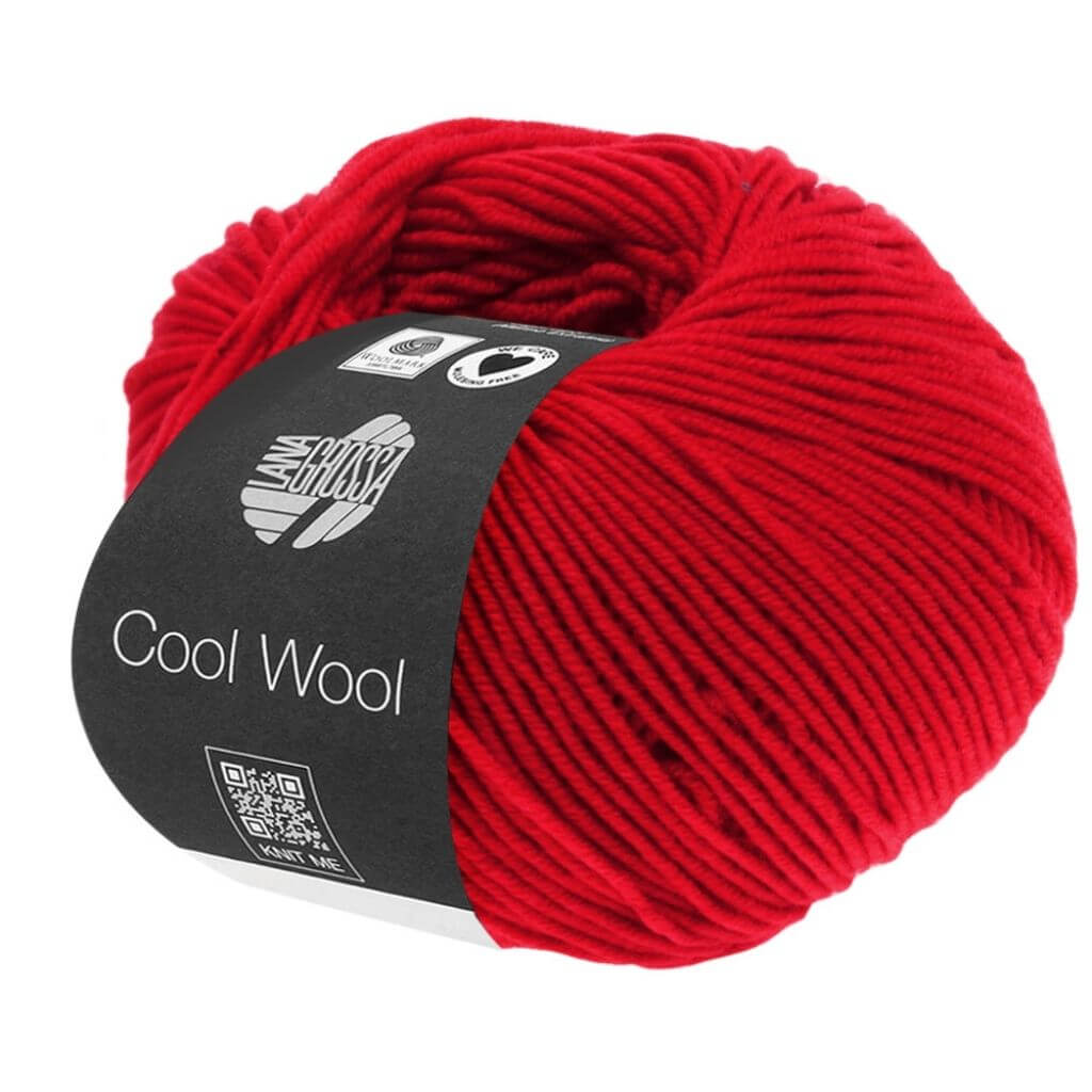 Lana Grossa Cool Wool 50g, Farbe 0417 Leuchtendrot – Merino und Schurwolle bei Lieblingsgarn