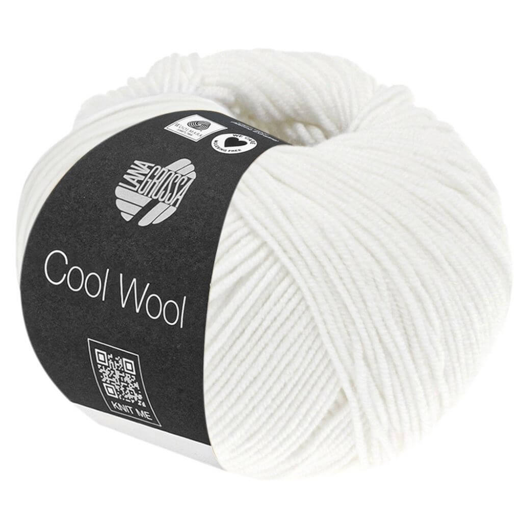 Lana Grossa Cool Wool 50g, Farbe 0431 Weiß – Merino und Schurwolle bei Lieblingsgarn