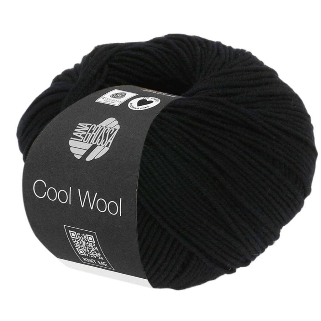 Lana Grossa Cool Wool 50g, Farbe 0433 Schwarz – Merino und Schurwolle bei Lieblingsgarn