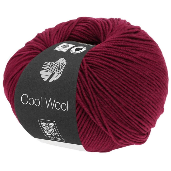 Lana Grossa Cool Wool 50g, Farbe 0468 Weinrot – Merino und Schurwolle bei Lieblingsgarn