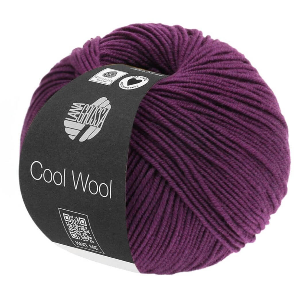 Lana Grossa Cool Wool 50g, Farbe 2023 Dunkelviolett – Merino und Schurwolle bei Lieblingsgarn