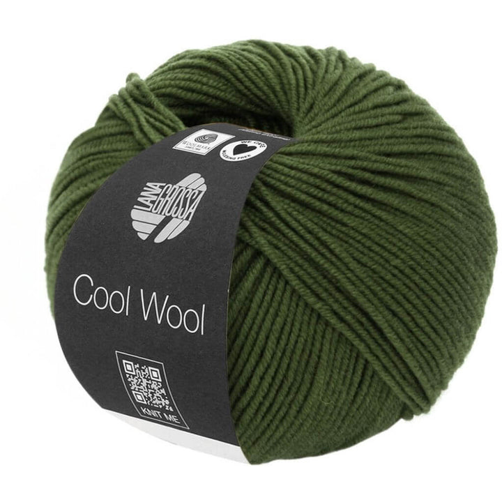 Lana Grossa Cool Wool 50g, Farbe 2042 Dunkeloliv – Merino und Schurwolle bei Lieblingsgarn
