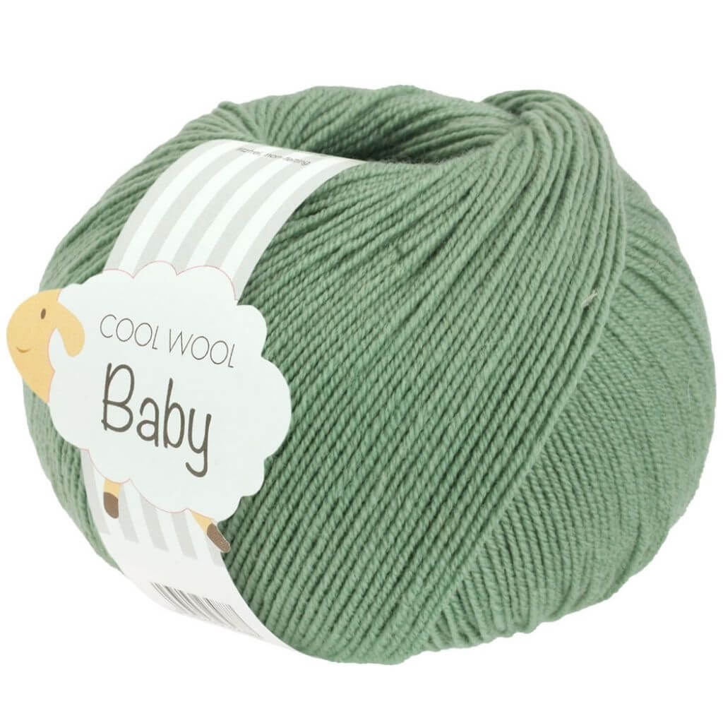 Lana Grossa Cool Wool Baby 50 g, Farbe 297 Resedagrün – Schurwolle bei Lieblingsgarn