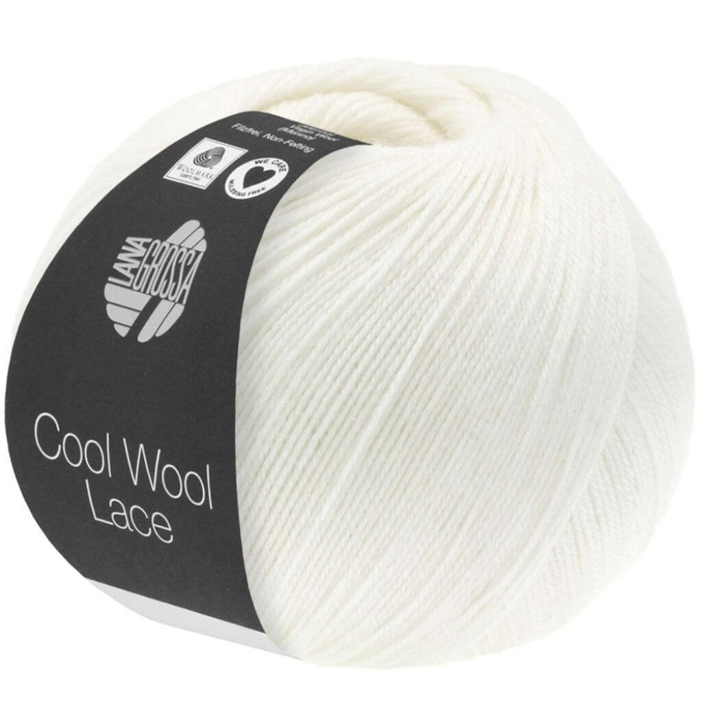 Lana Grossa Cool Wool Lace, Farbe 28 Weiß – Merino bei Lieblingsgarn