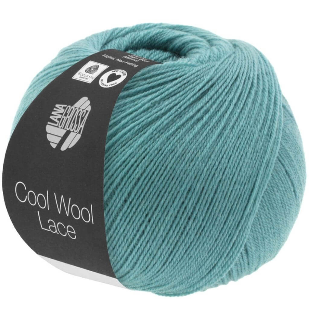 Lana Grossa Cool Wool Lace, Farbe 5 Minttürkis – Merino bei Lieblingsgarn
