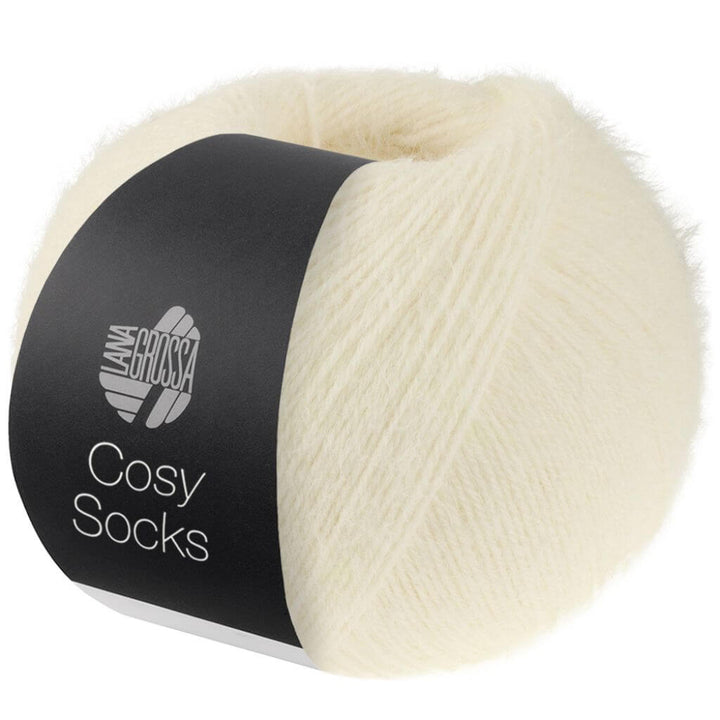 Lana Grossa Cosy Socks, Farbe 10 Weiß – Merino und Synthetik bei Lieblingsgarn