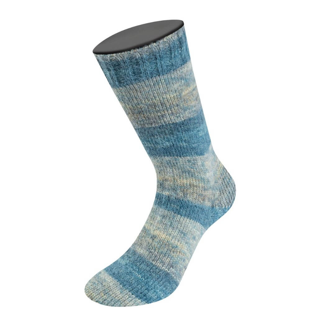 Lana Grossa Cosy Socks Dream, Farbe 256 Mittel /Dunkel /Blaugrau/Grege/Taupe/Graubraun bei Lieblingsgarn