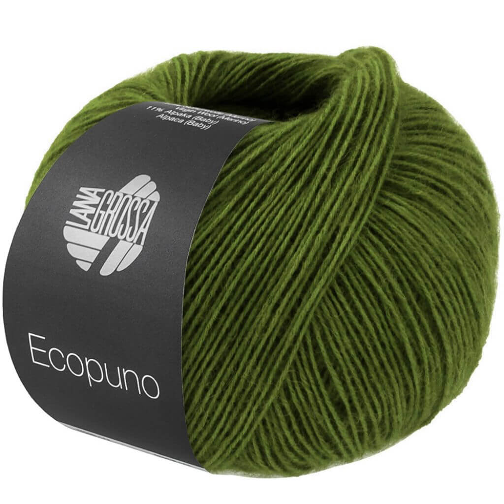 Lana Grossa Ecopuno, Farbe 221 Grasgrün – Alpaka, Baumwolle und Merino bei Lieblingsgarn