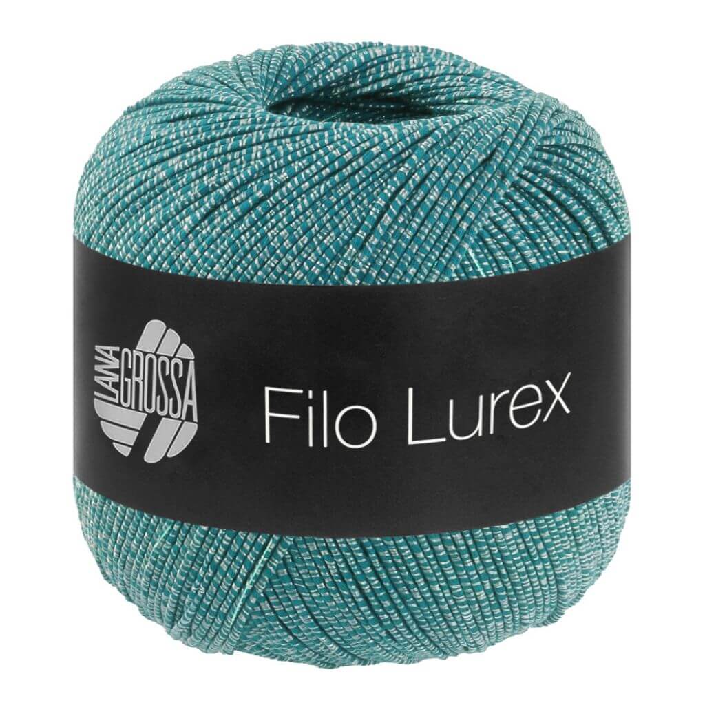 Lana Grossa Filo Lurex, Farbe 10 Petrol – Baumwolle und Synthetik bei Lieblingsgarn