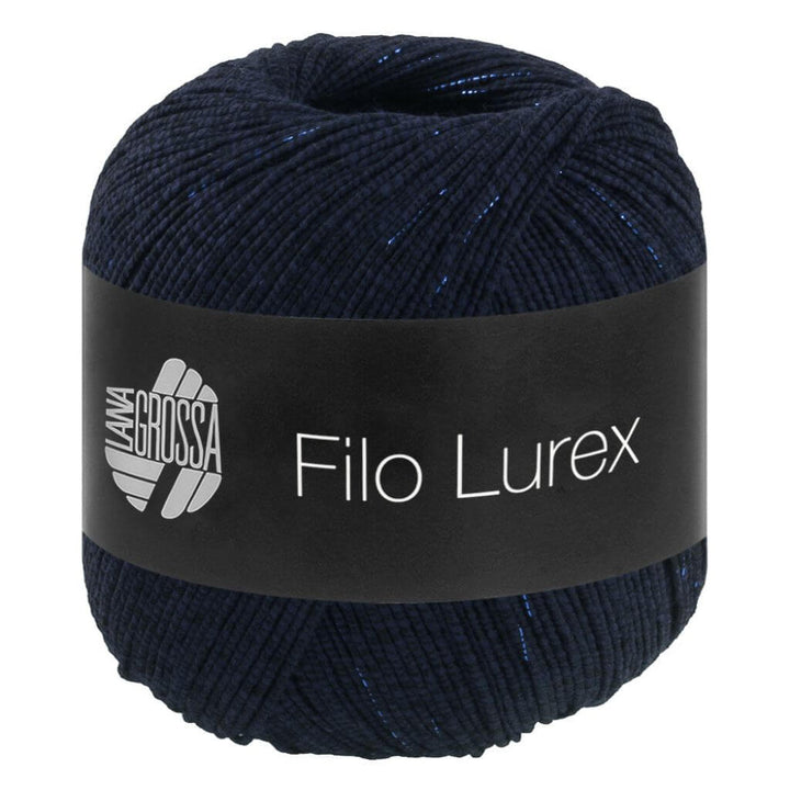 Lana Grossa Filo Lurex, Farbe 15 Nachtblau – Baumwolle und Synthetik bei Lieblingsgarn