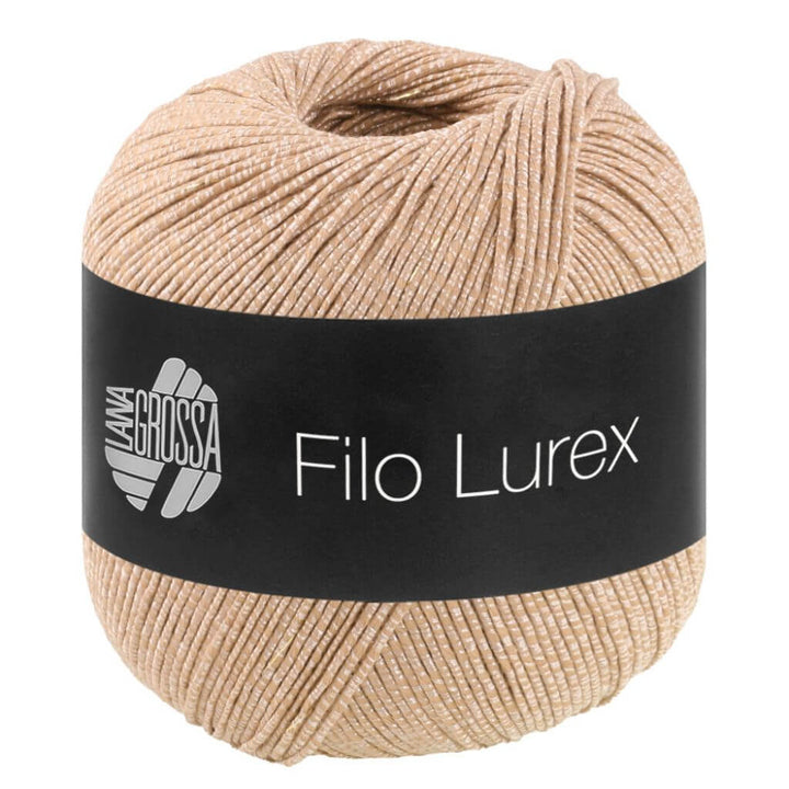 Lana Grossa Filo Lurex, Farbe 17 Camel – Baumwolle und Synthetik bei Lieblingsgarn