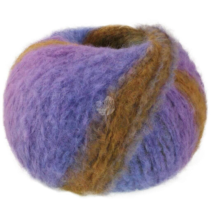 Lana Grossa Gigante, Farbe 14 Violett/Veilchenblau/Moosgrün/Khaki/Ocker – Alpaka und Synthetik bei Lieblingsgarn