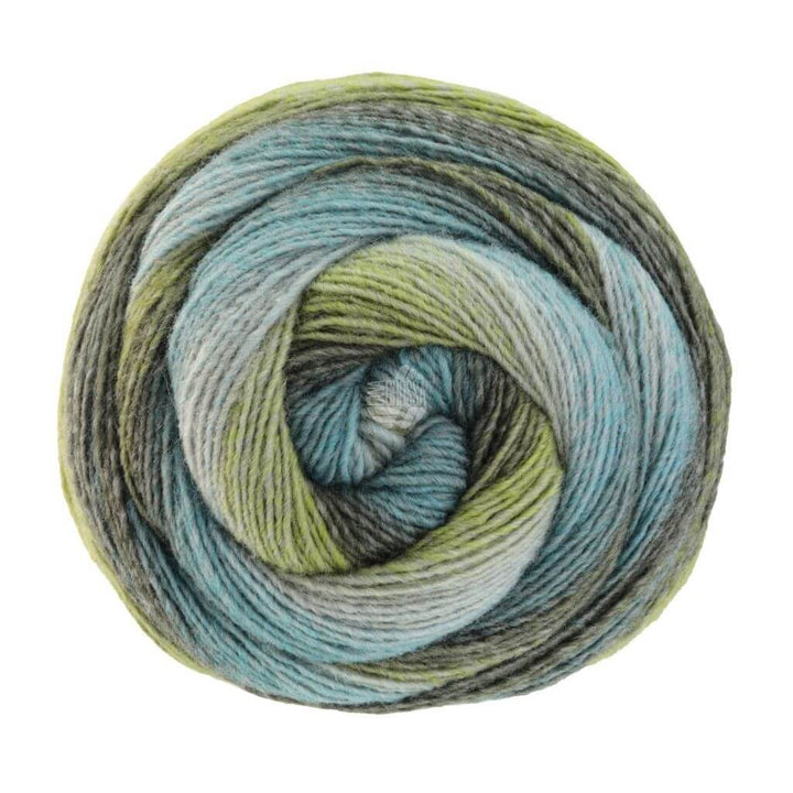 Lana Grossa Gomitolo Versione - Bobbel Wolle 442 - Mint/Graublau/Lind-/Moos-/Graugrün bei bei bei bei bei bei Lieblingsgarn