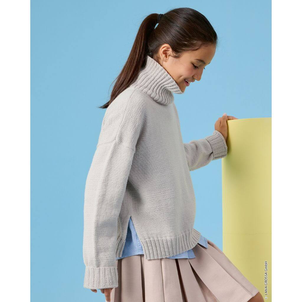 Lana Grossa Rollkragenpullover mit Seitenschlitz Strickanleitung – Bild 5 von 5 bei bei bei bei bei bei bei bei Lieblingsgarn