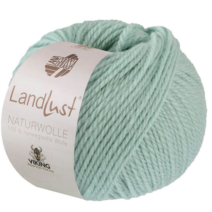 Lana Grossa Landlust Naturwolle, Farbe 7 Mintblau – Schurwolle bei Lieblingsgarn
