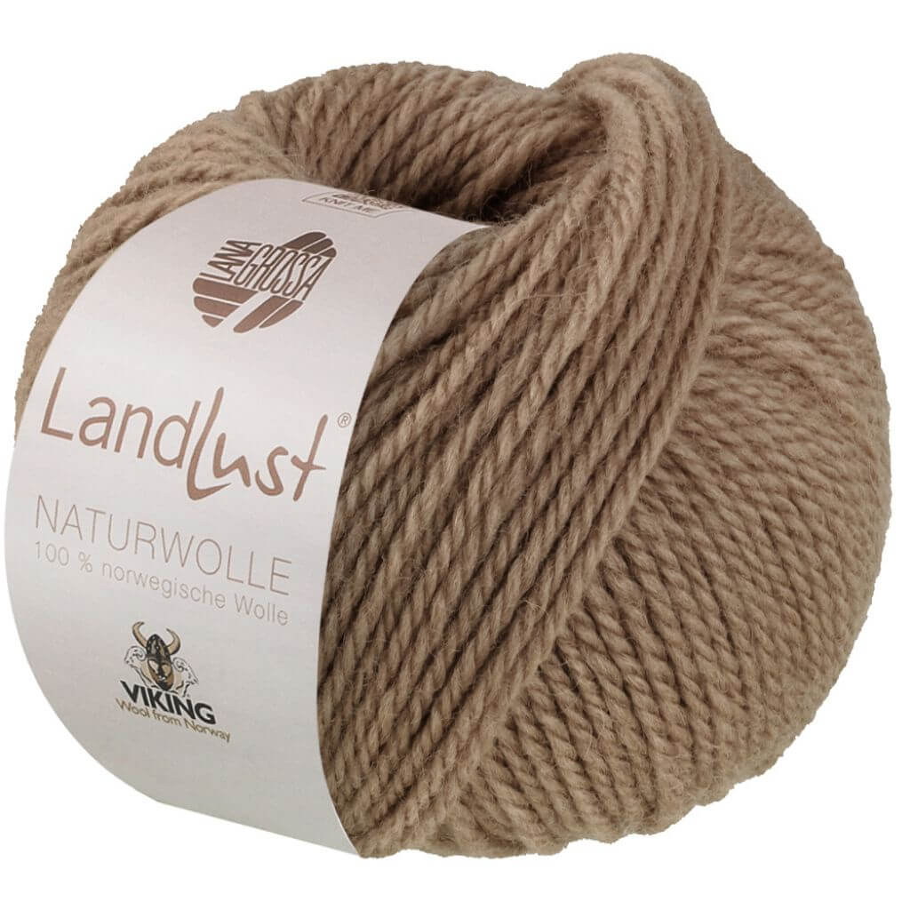 Lana Grossa Landlust Naturwolle, Farbe 15 Taupe – Schurwolle bei Lieblingsgarn