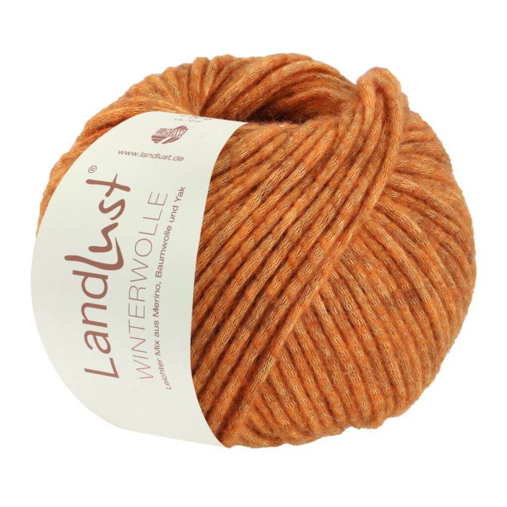 Lana Grossa Landlust Winterwolle 50 g, Farbe 30 Rost Meliert – Baumwolle, Merino und Schurwolle bei Lieblingsgarn