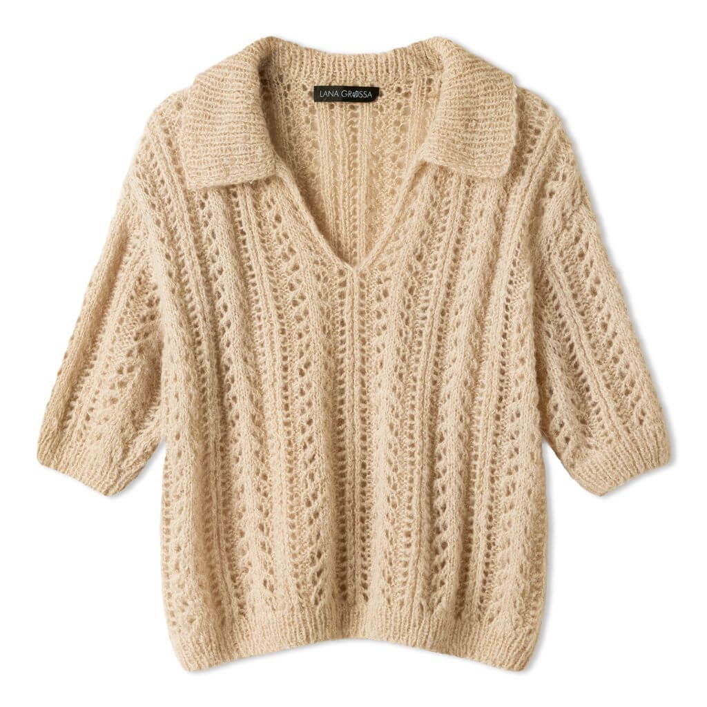Lana Grossa Pattern Kurzarmpulli mit Polokragen Strickanleitung - Lana Grossa (Heft) bei bei bei bei bei bei Lieblingsgarn