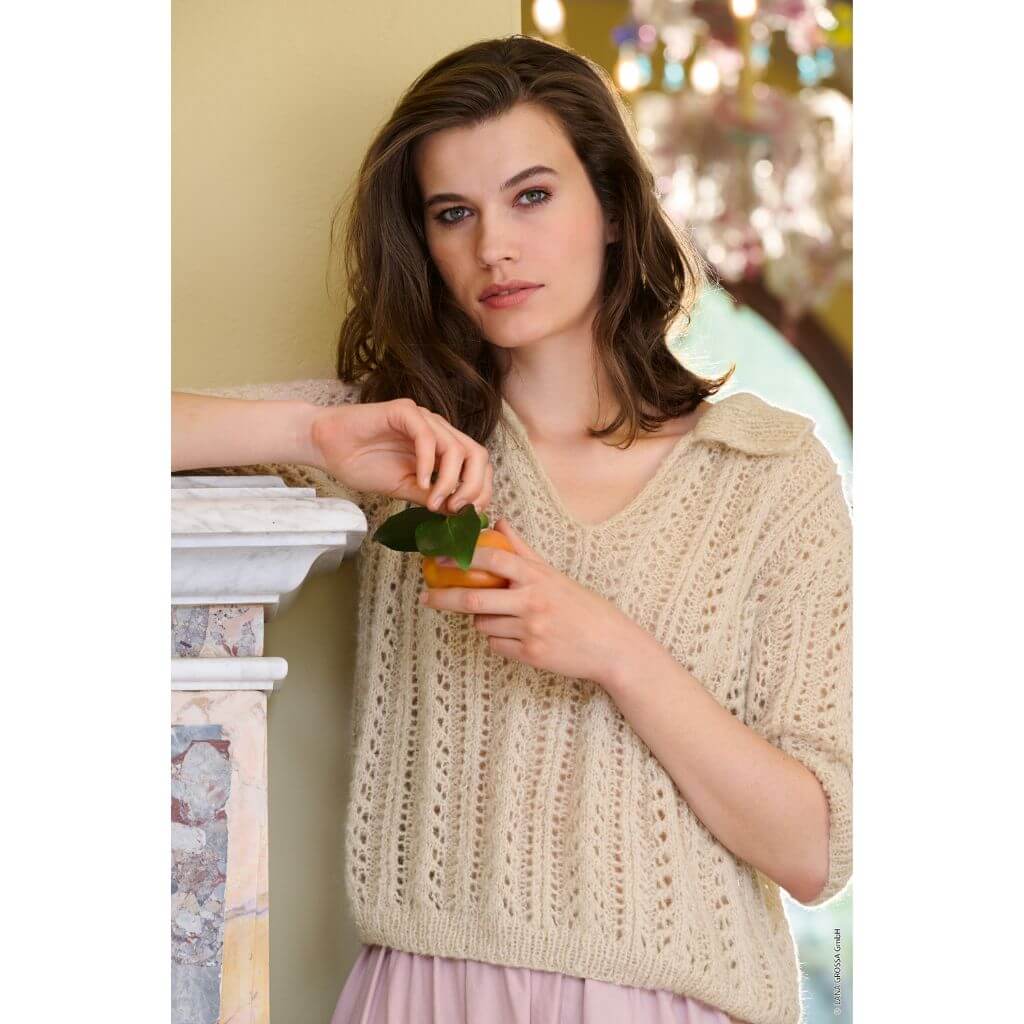 Lana Grossa Pattern Kurzarmpulli mit Polokragen Strickanleitung - Lana Grossa (Heft) bei bei bei bei bei bei Lieblingsgarn