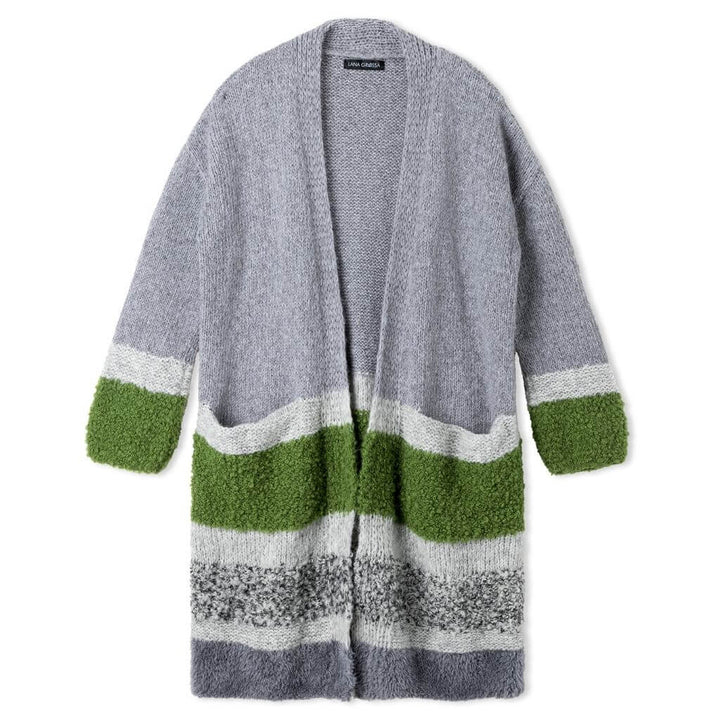 Lana Grossa Pattern Streifen-Kurzmantel Strickanleitung - Lana Grossa (Heft) bei bei bei bei bei bei bei bei Lieblingsgarn