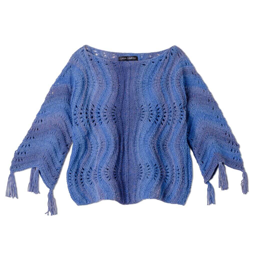 Lana Grossa Pullover im Wellenmuster Strickanleitung von Lana Grossa bei bei bei bei bei bei bei bei bei bei Lieblingsgarn