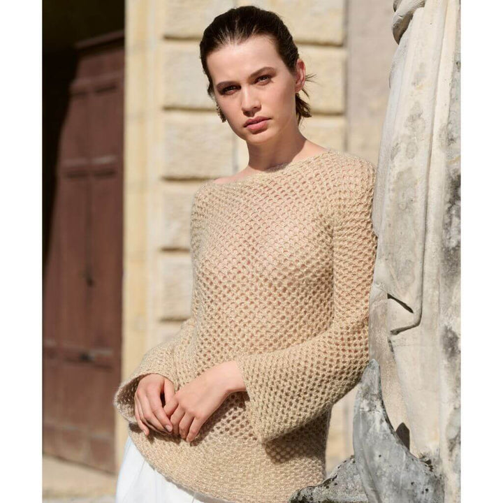 Lana Grossa Pattern Sommerpulli mit Gittermuster Häkelanleitung - Lana Grossa (Heft) bei bei bei bei bei bei Lieblingsgarn