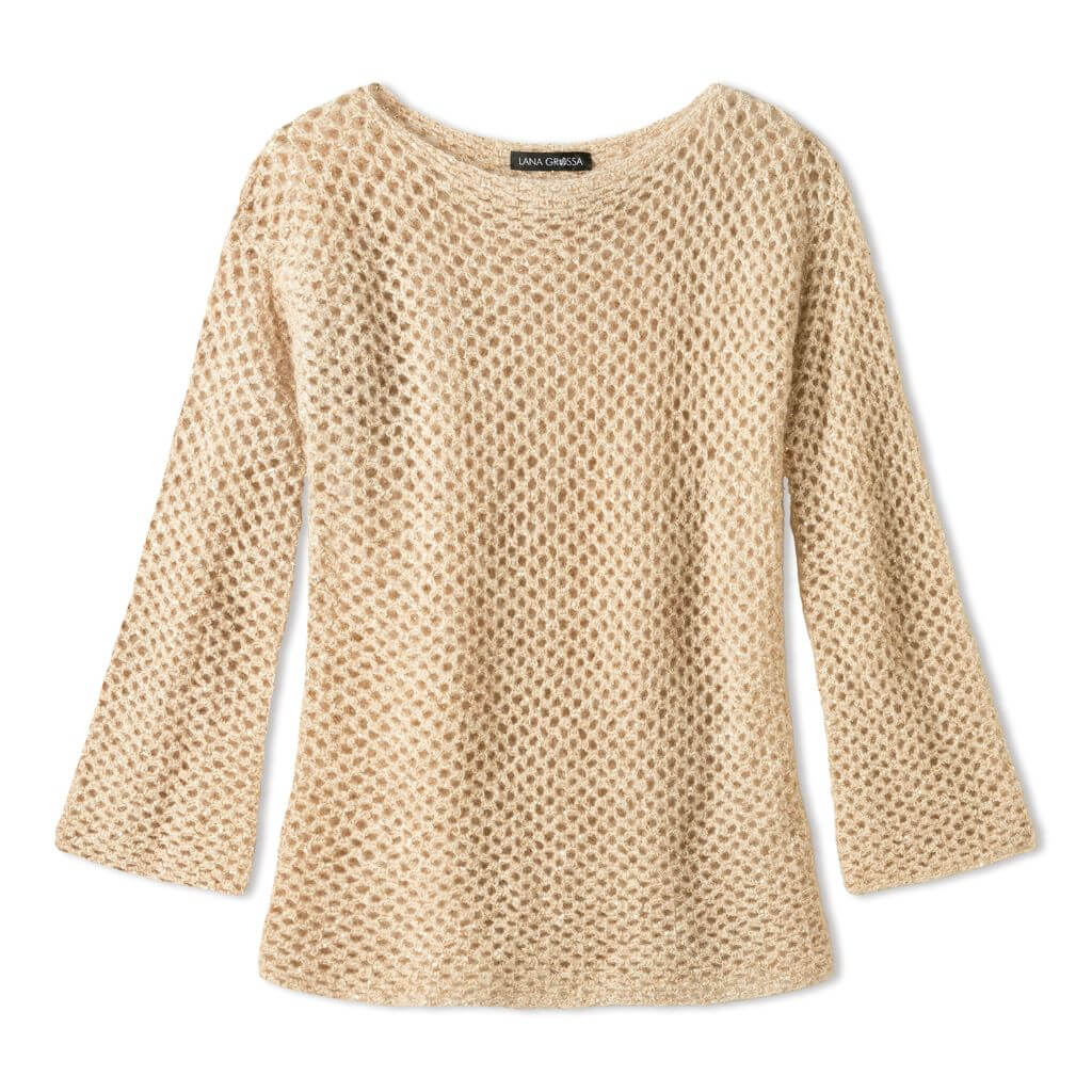 Lana Grossa Pattern Sommerpulli mit Gittermuster Häkelanleitung - Lana Grossa (Heft) bei bei bei bei bei bei Lieblingsgarn