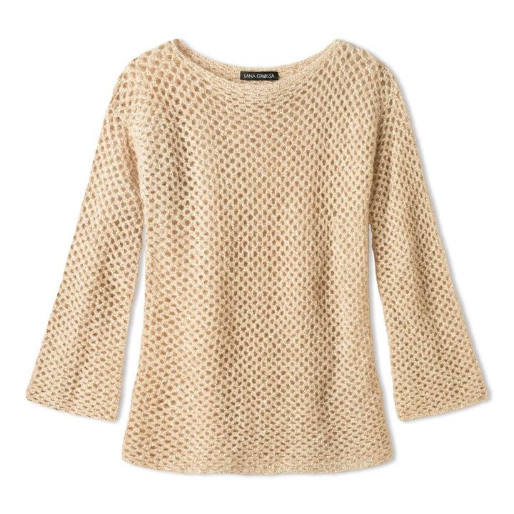 Lana Grossa Pattern Sommerpulli mit Gittermuster Häkelanleitung - Lana Grossa (Heft) bei bei bei bei bei bei Lieblingsgarn
