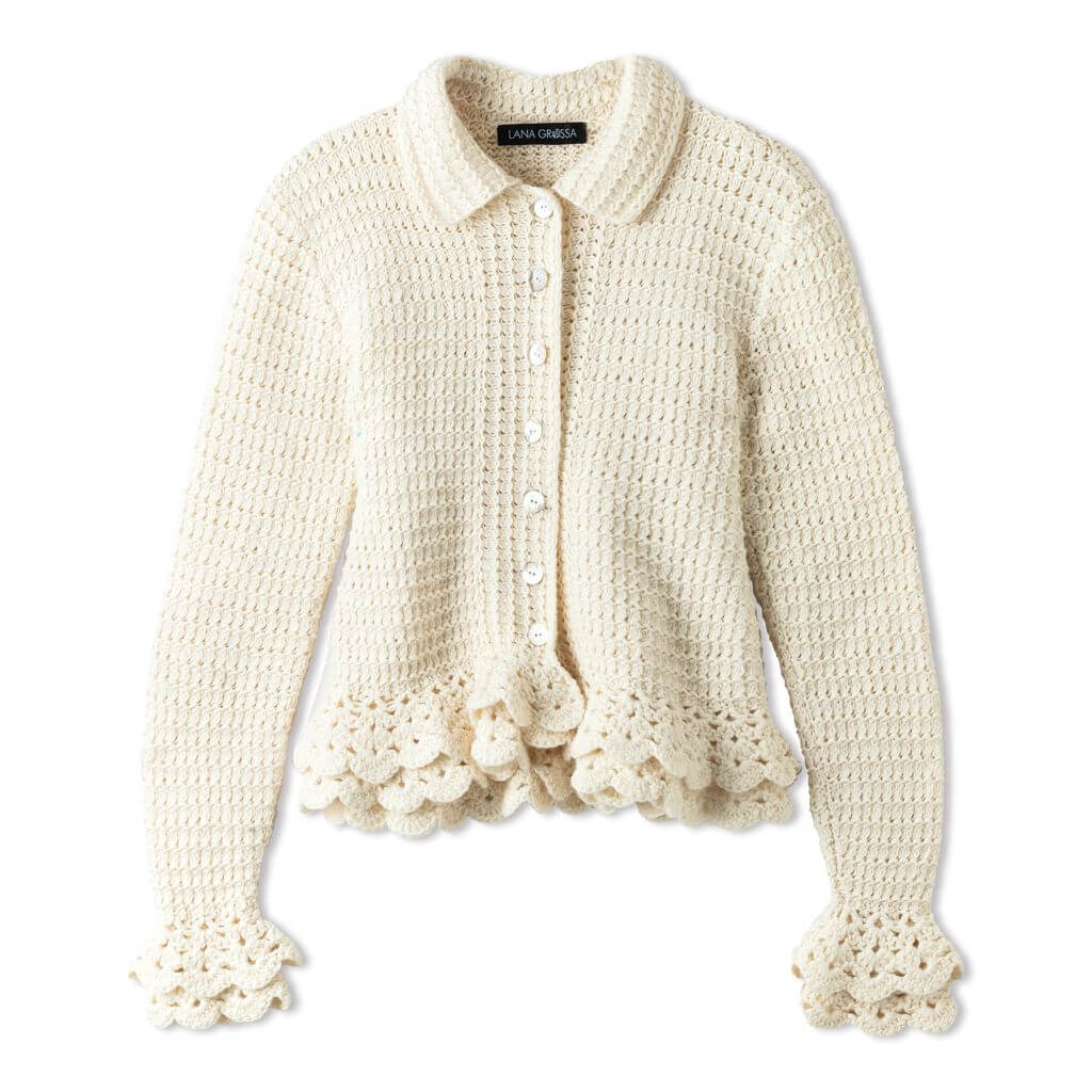 Lana Grossa Pattern Sommerjacke mit Häkelrüschen Häkelanleitung - Lana Grossa (Heft) bei bei bei bei bei bei Lieblingsgarn