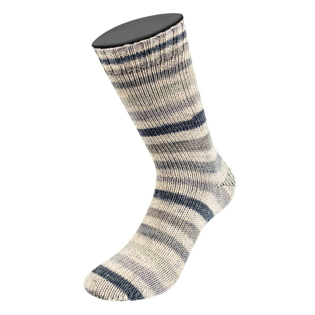 Lana Grossa Meilenweit 100 Denim Mix, Farbe 4656 Silbergrau/Ecru/Hell /Mittel /Dunkelgrau bei Lieblingsgarn