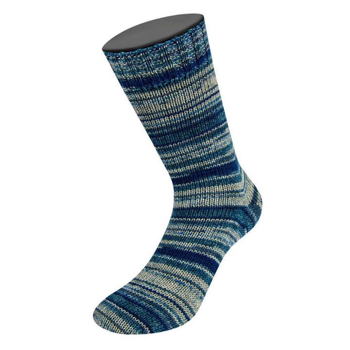 Lana Grossa Meilenweit 100 Denim Mix, Farbe 4606 Silber /Hell /Dunkelgrau/Grau /Nachtblau/Jeans bei Lieblingsgarn