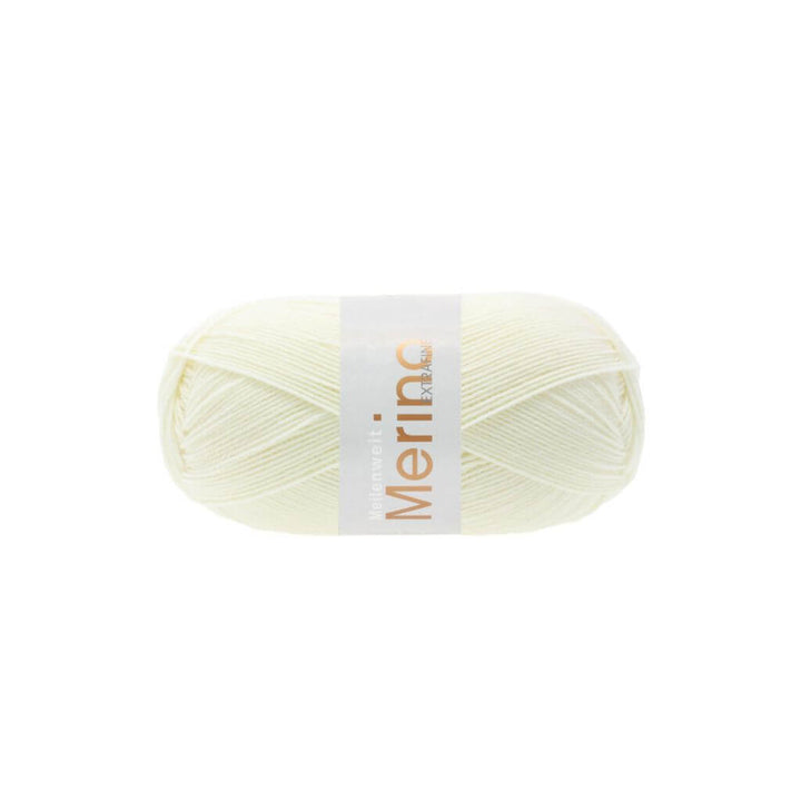 Lana Grossa Meilenweit 100 Merino extrafine, Farbe 2405 Weiß – Merino und Polyamid bei Lieblingsgarn
