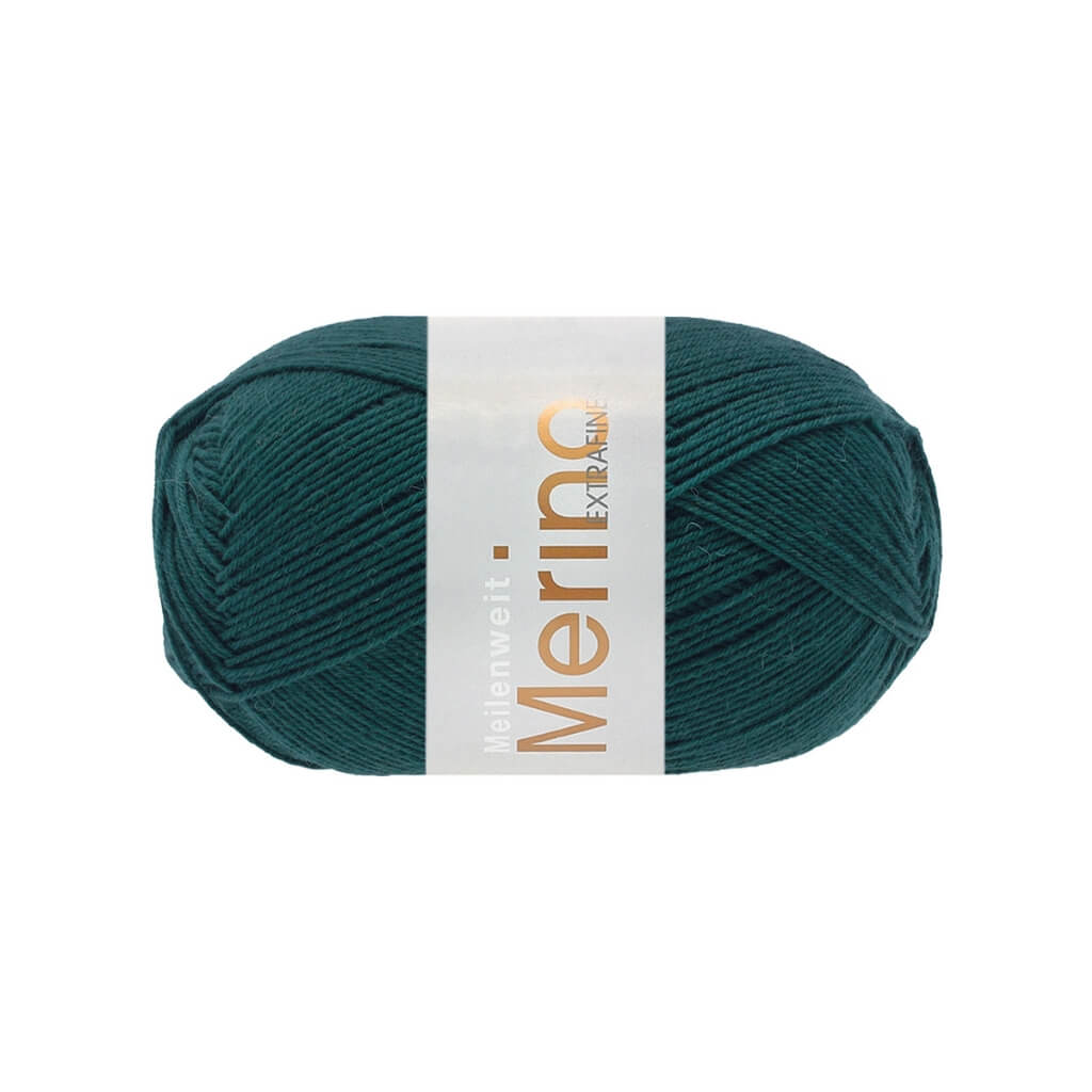 Lana Grossa Meilenweit 100 Merino extrafine, Farbe 2467 Tiefseegrün – Merino und Polyamid bei Lieblingsgarn