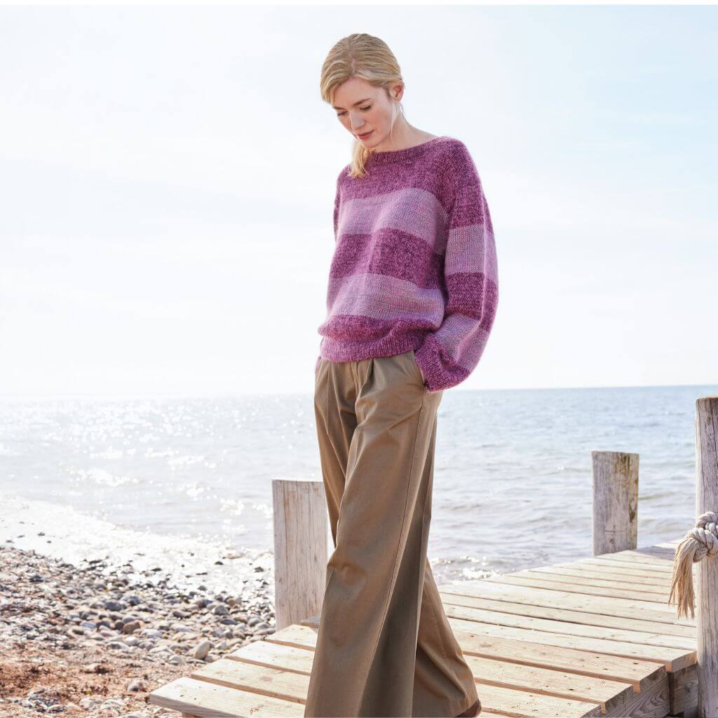 Lana Grossa Gestreifter Pullover Strickanleitung - Lana Grossa (PDF) bei bei bei bei bei bei bei bei bei bei Lieblingsgarn