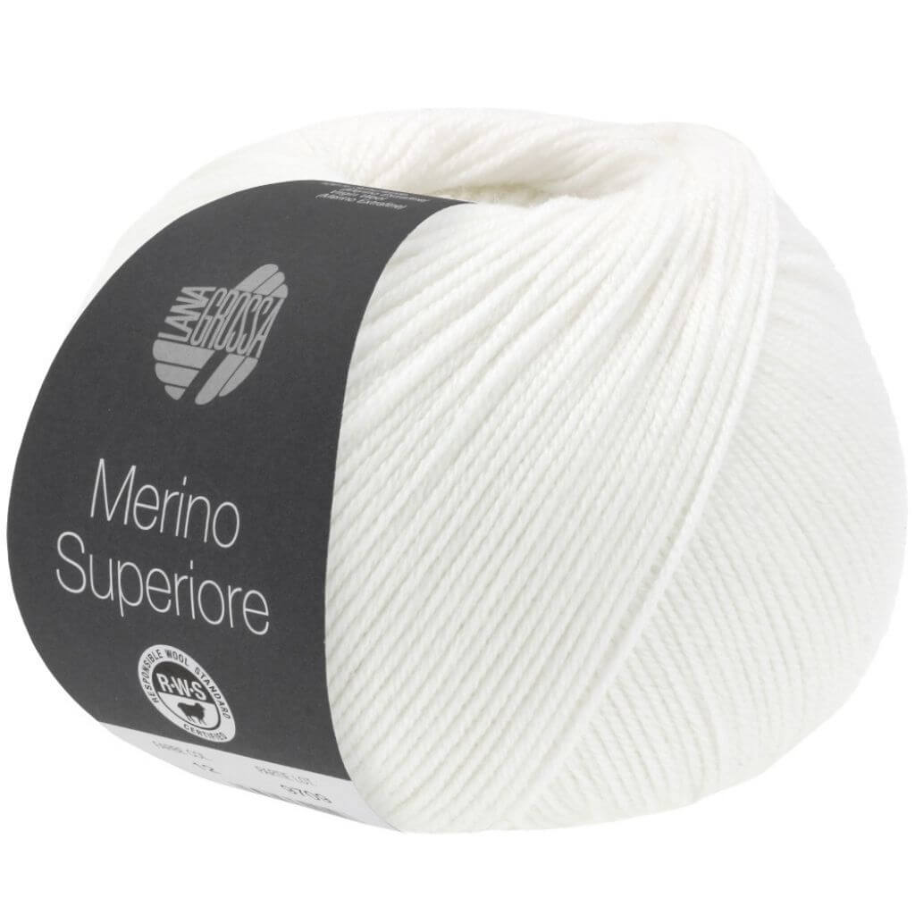 Lana Grossa Merino Superiore, Farbe 1 Weiß – Merino und Schurwolle bei Lieblingsgarn
