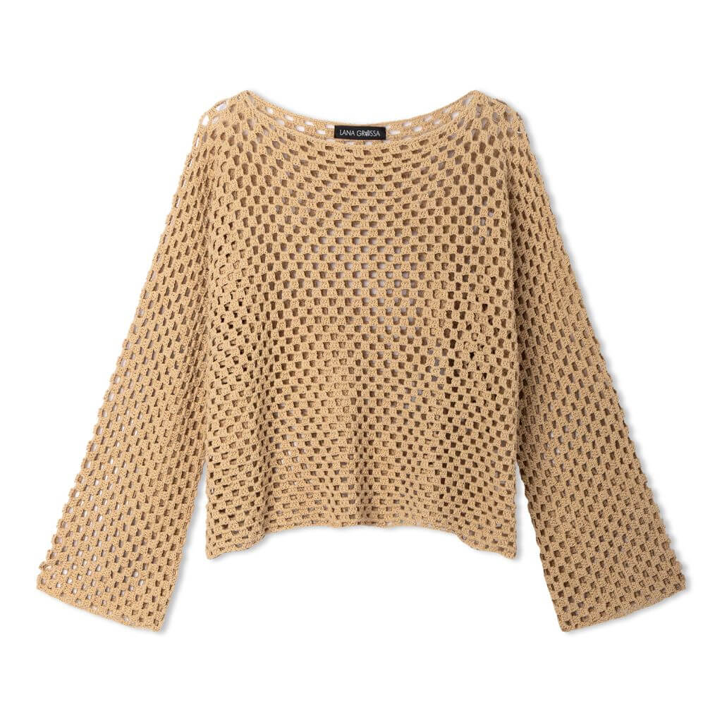 Lana Grossa GmbH Pattern Pullover Top-Down im Gittermuster Häkelanleitung - Lana Grossa (Heft) bei bei bei bei Lieblingsgarn